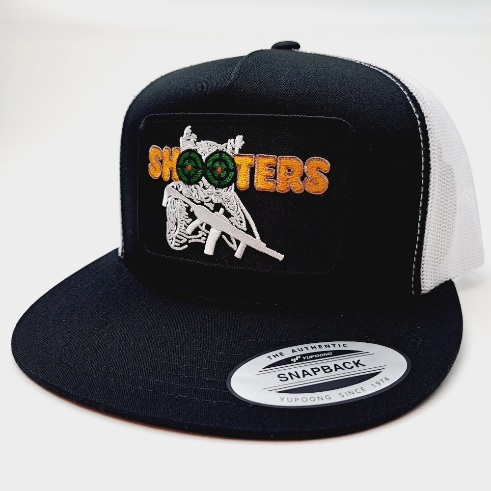 Shooters Owl Embroidered Patch Flat bill Trucker Mesh Snapback Cap